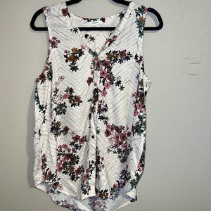 White floral blouse